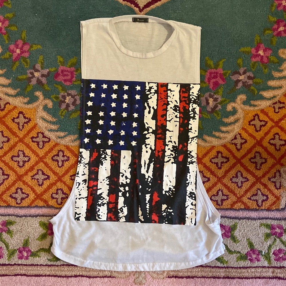 Spop American flag tank top